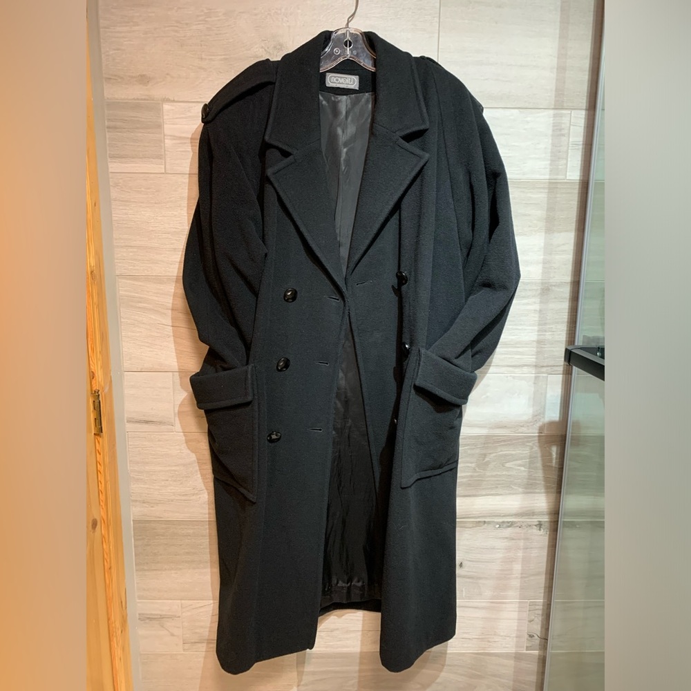 Vintage Black Double-Breasted Coat